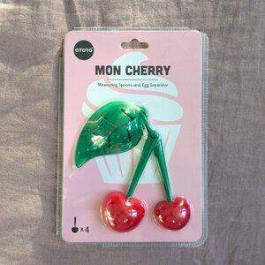 🌸 Mon Cherry Measuring Spoon + Egg Separator NIB